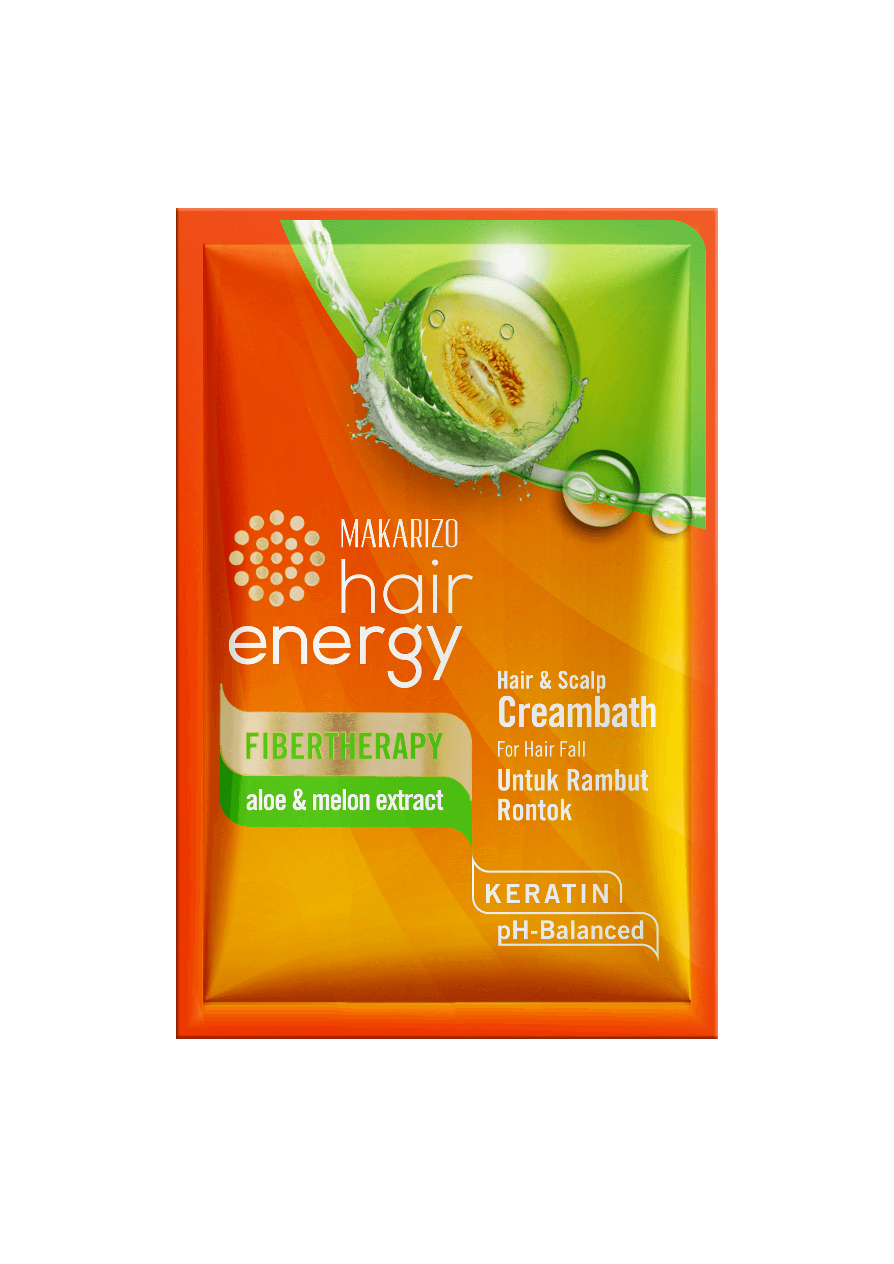 Makarizo Hair Energy Fibertherapy Hair & Scalp Creambath Aloe & Melon 3
