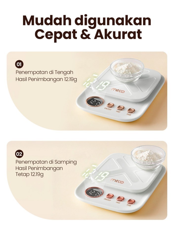  Mecoo Timbangan Dapur Elektronik