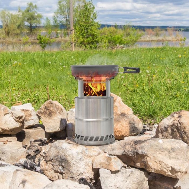 WIKOGER Camping Mini Stove Stainless Steel 5