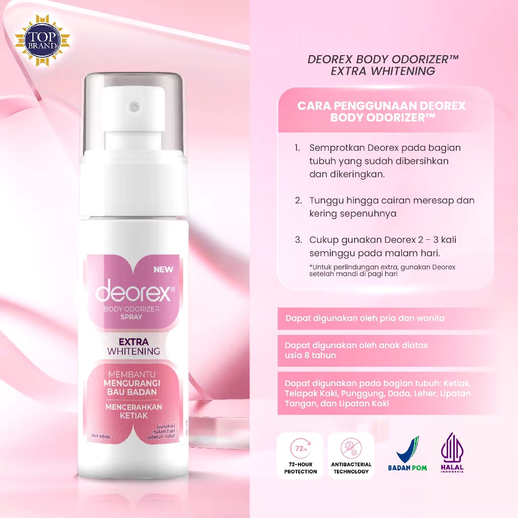 Modiva International Deorex® Body Odorize Spray Extra Whitening 