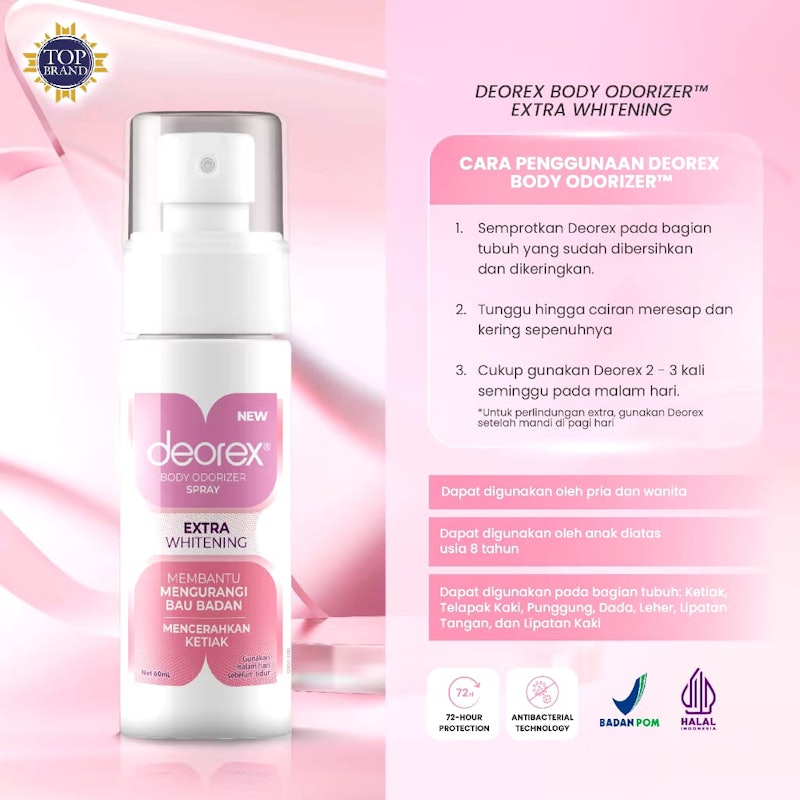 Deorex® Body Odorize Spray Extra Whitening 4