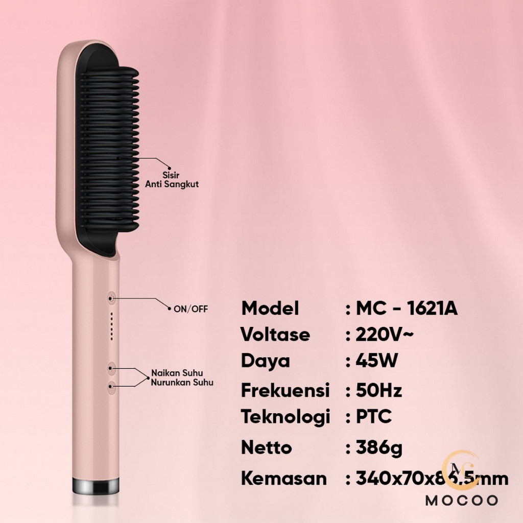  MOCOO Electric Straight Hair Comb 2 in 1  MC-1621A