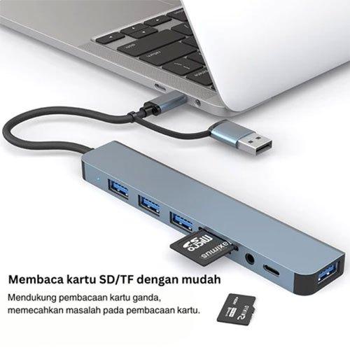  MeTiKo USB 8 In 1 Converter Type C Hub Adapter Multi USB