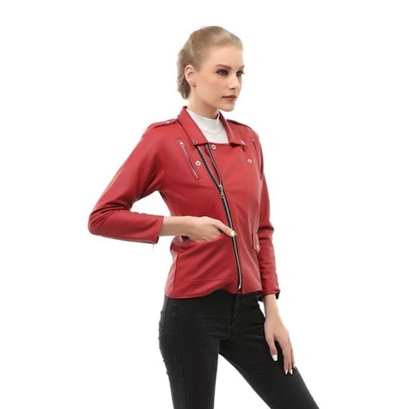 Glenice Jaket Kulit Casual Wanita 5