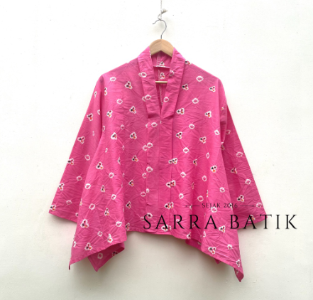 Sarra Batik Blus Kartini Jumputan Pink Series