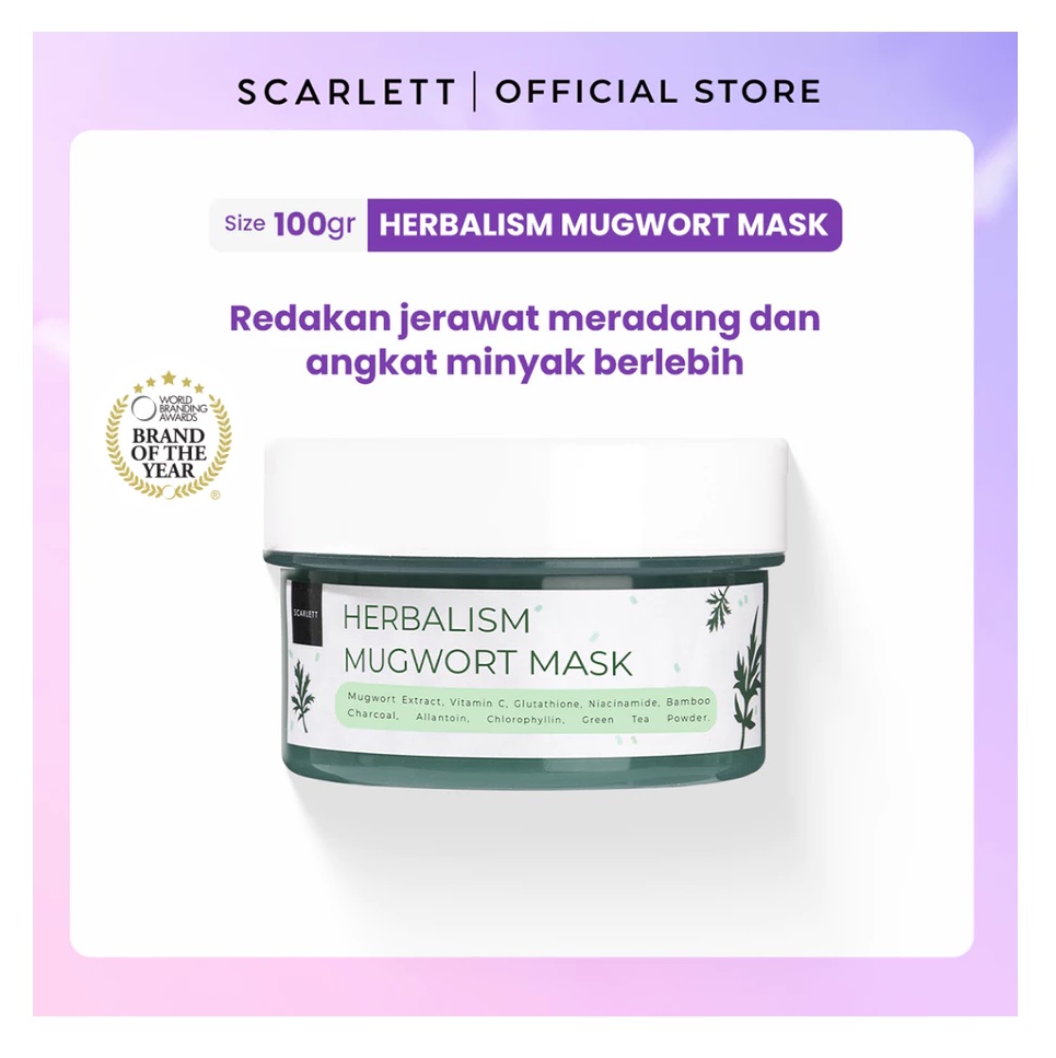Opto Lingkar Sejahtera Scarlett Whitening Herbalism Mugwort Mask