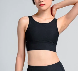HAPPYFIT HAPPYFIT Basic Two Ways Pleated Sports Bra