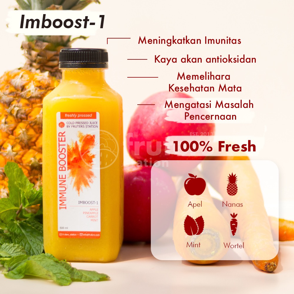 Fruters Smart Nutrition Fruters Station IMBOOST-1 Immune Booster Cold Pressed Juice 355 ml