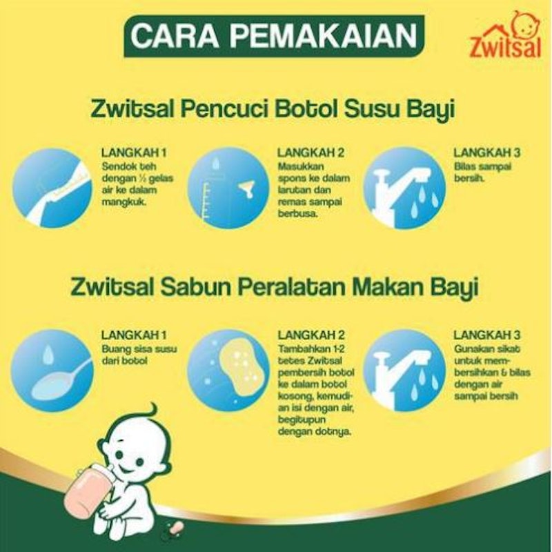 Zwitsal Baby Bottle & Utensils Cleaner 3
