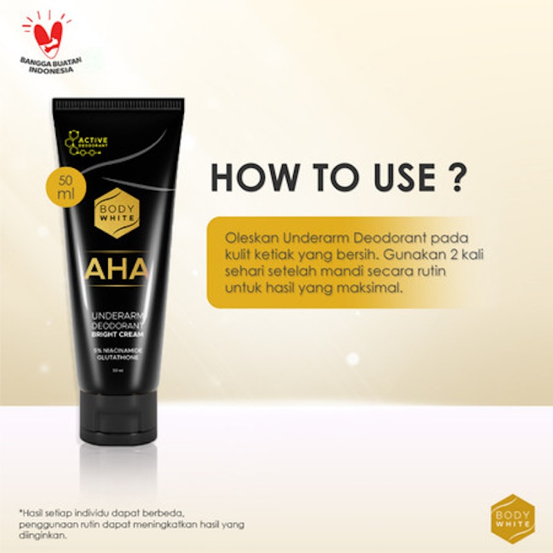 Body White AHA Underarm Deodorant Bright Cream 4