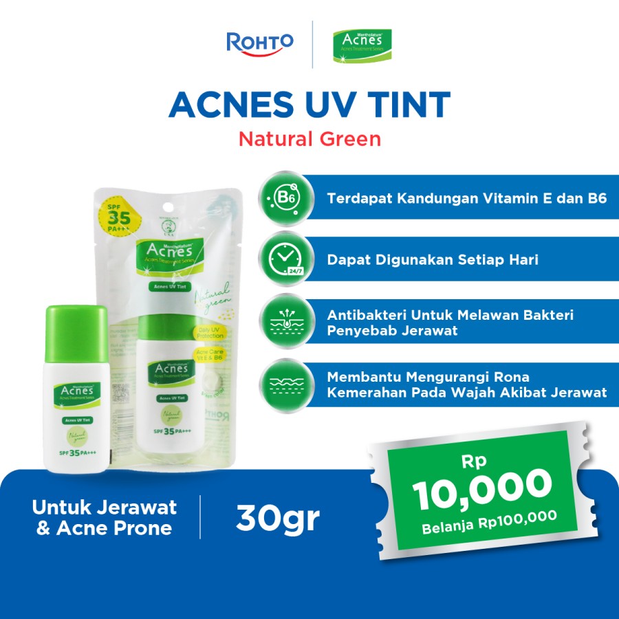 Rohto Laboratories Indonesia Acnes UV Tint Natural Green