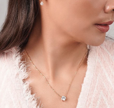 Semar Nusantara Kalung Adelia Solitaire Rose Gold 17K 3