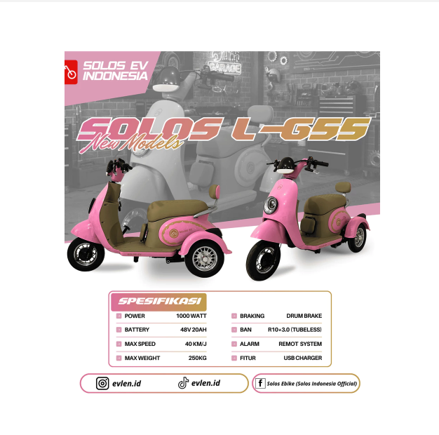 Solos Bikes Solos Sepeda Listrik Roda 3  LG55