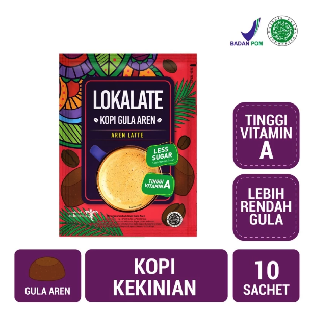 Nutrifood Lokalate Kopi Gula Aren (10 sachet x 15 gram)