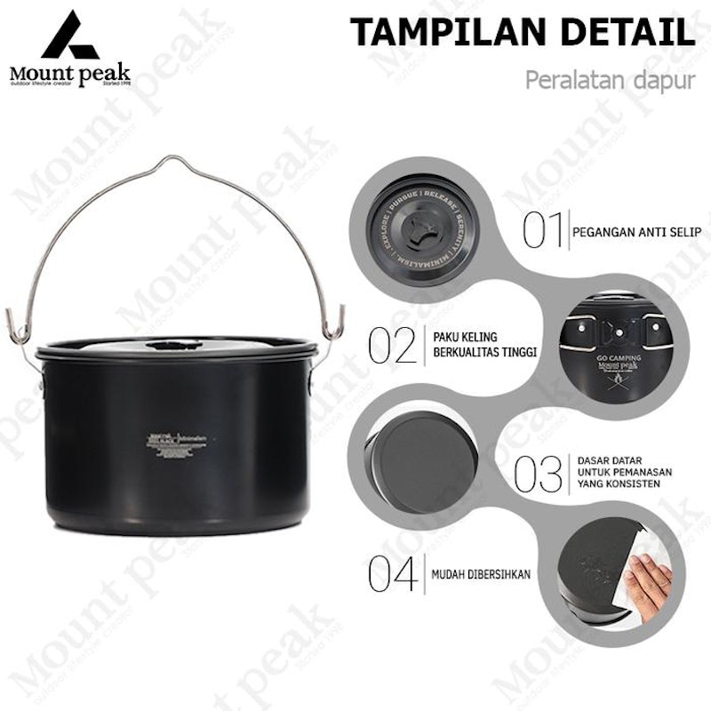 Mount Peak Camping Cookware Set 3