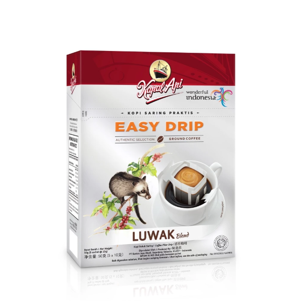 Santos Jaya Abadi Kapal Api Luwak Blend Easy Drip Coffee Box