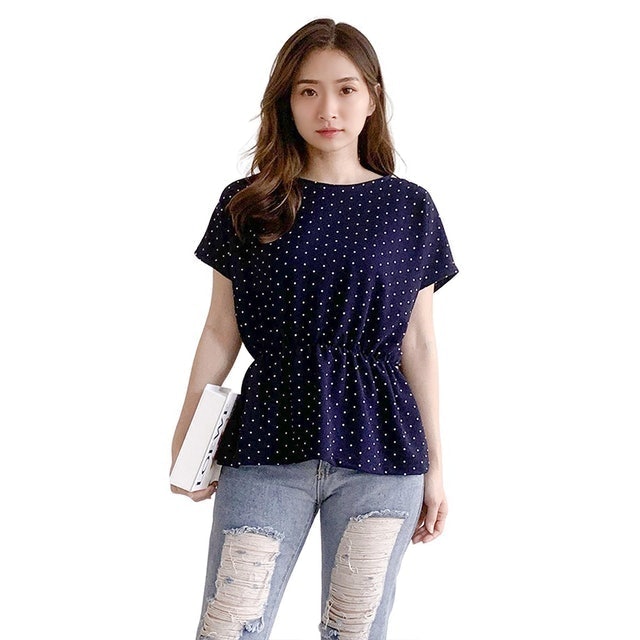 Yoenik Apparel Hikari Polkadot Rubber Tops  M16318 R24S3