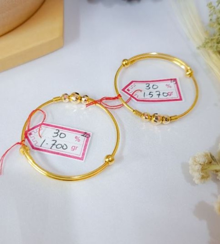 Gelang Bayi Serut Emas 2