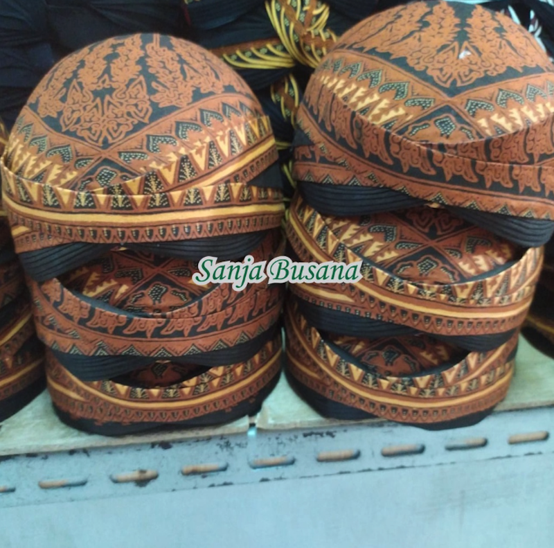 Blangkon Solo Jebeh Batik Dewasa Motif Modang Cabut 4