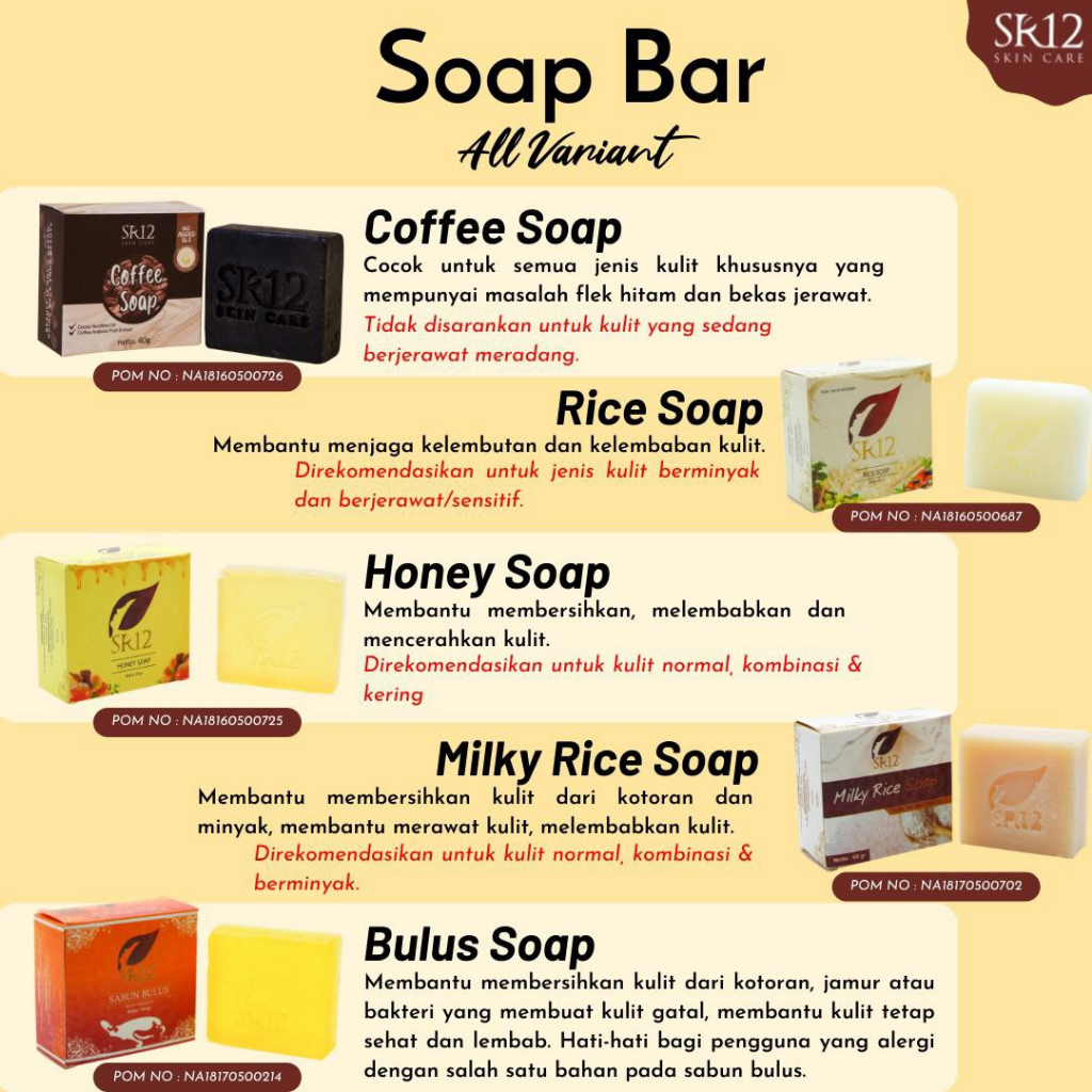 SR12 Herbal Perkasa SR12 Skincare Honey Herbal Soap