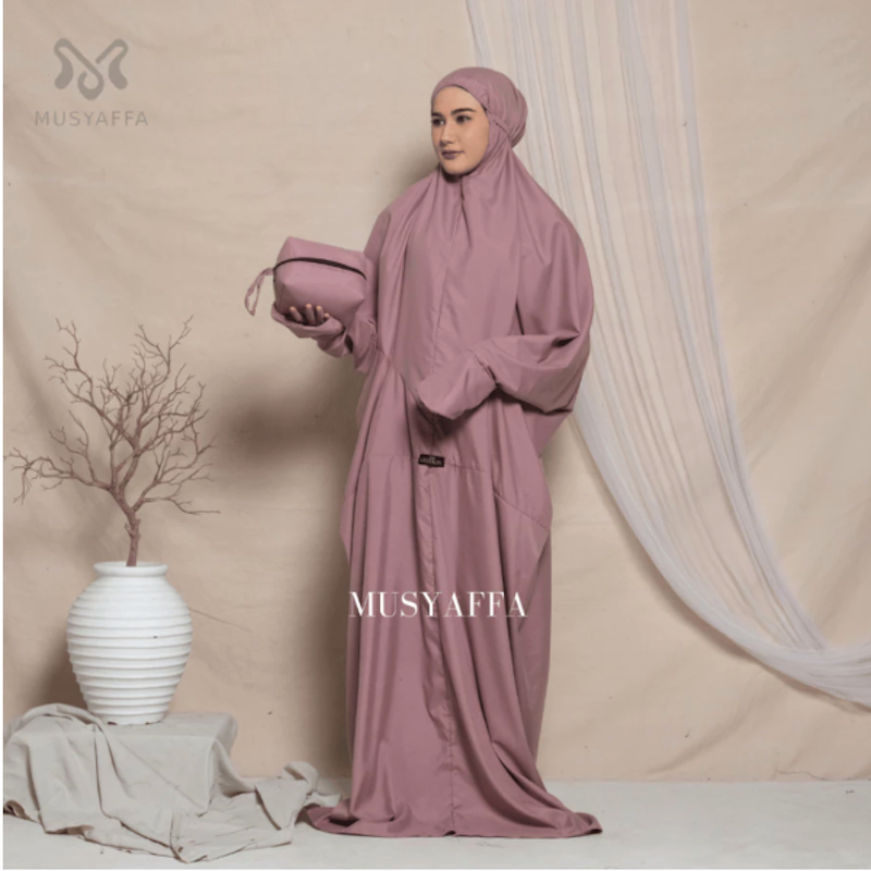 MUSYAFFA Mukena Terusan Dewasa Shafira Katun Premium 2