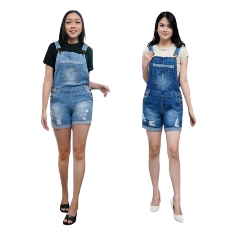 Bandidas Baju Kodok Overall Jeans