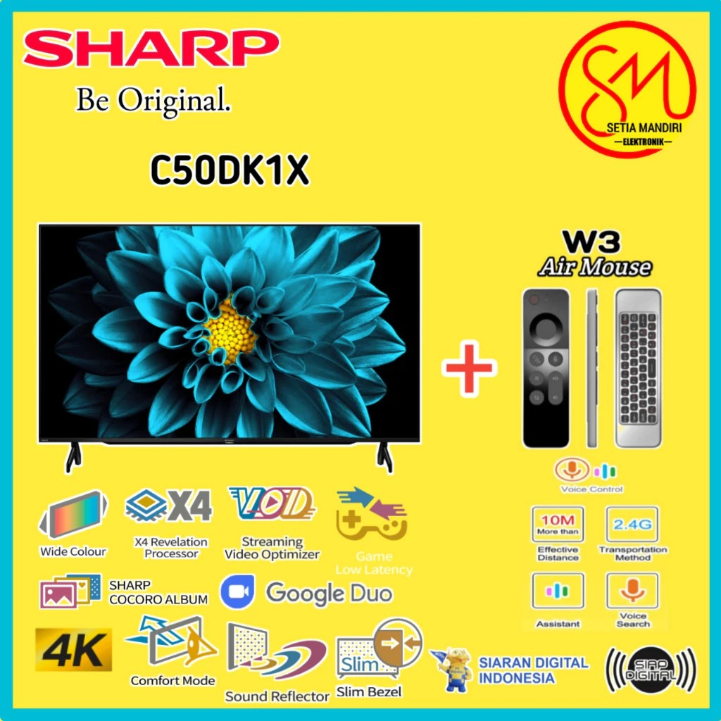 SHARP Electronics SHARP 50 Inch Android TV UHD 4K 4TC50DK1I