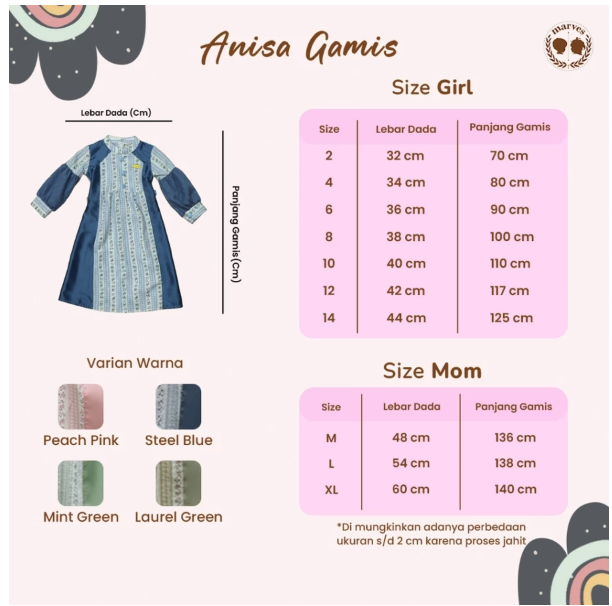  Marves Annisa Gamis Couple Ibu Anak