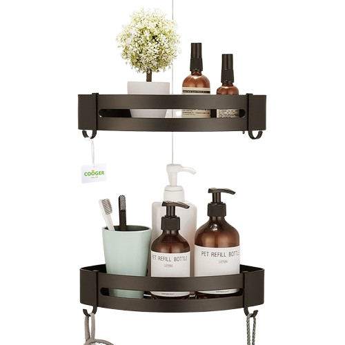 COOGER Rak Sudut Kamar Mandi 1 Susun