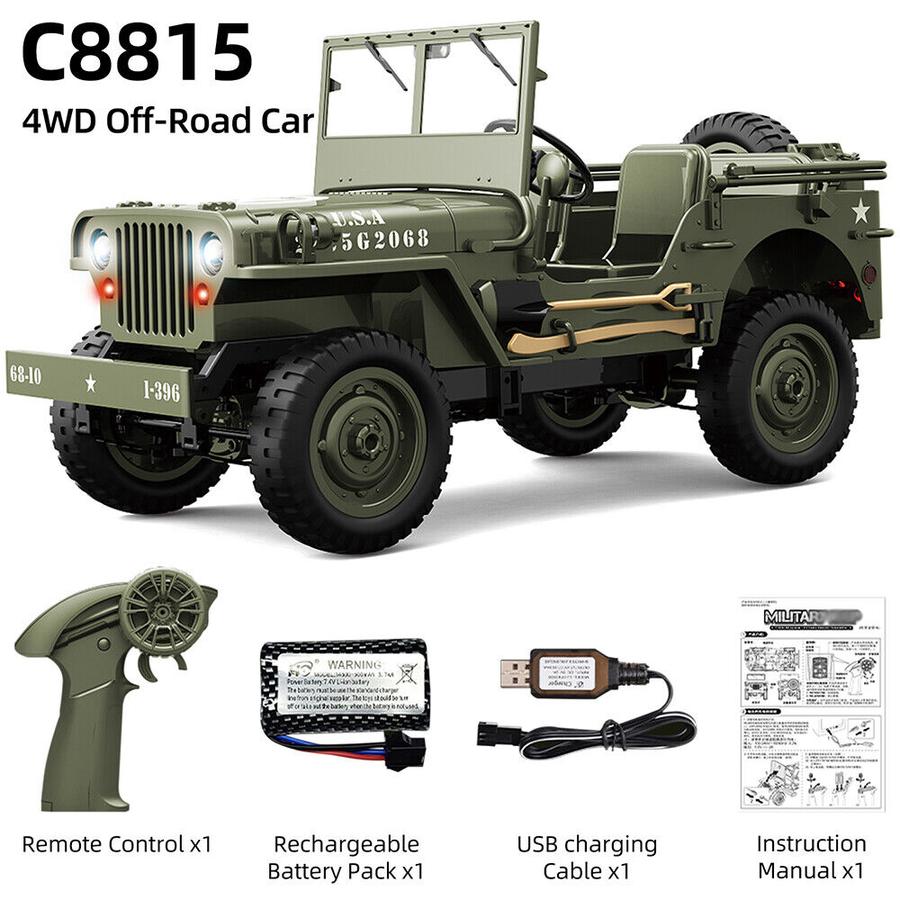  JJRC Willys Military Jeep RC Rock Crawler  C8815 