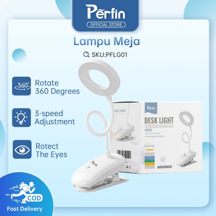  Perfin Lampu Meja Belajar Jepit PFLG01 