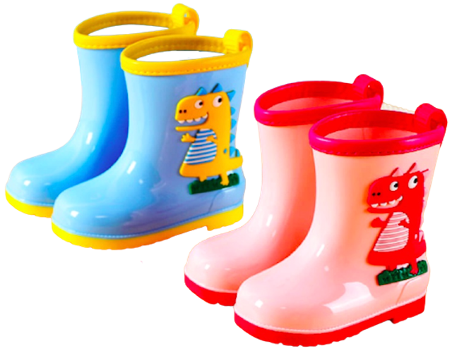 Rain Boots Dinosaurus Happy 