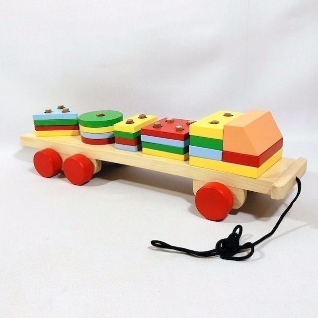 Omocha Truk Geometri Mainan Transportasi 