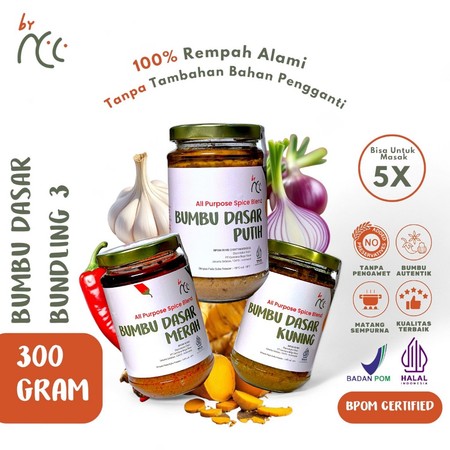 Cendana Boga Rasa By NCC Bundling Bumbu Dasar Merah Kuning Putih