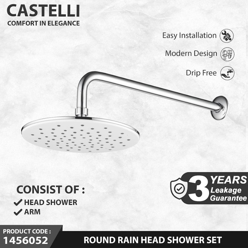 Castelli Round Rain Head Shower Set 5