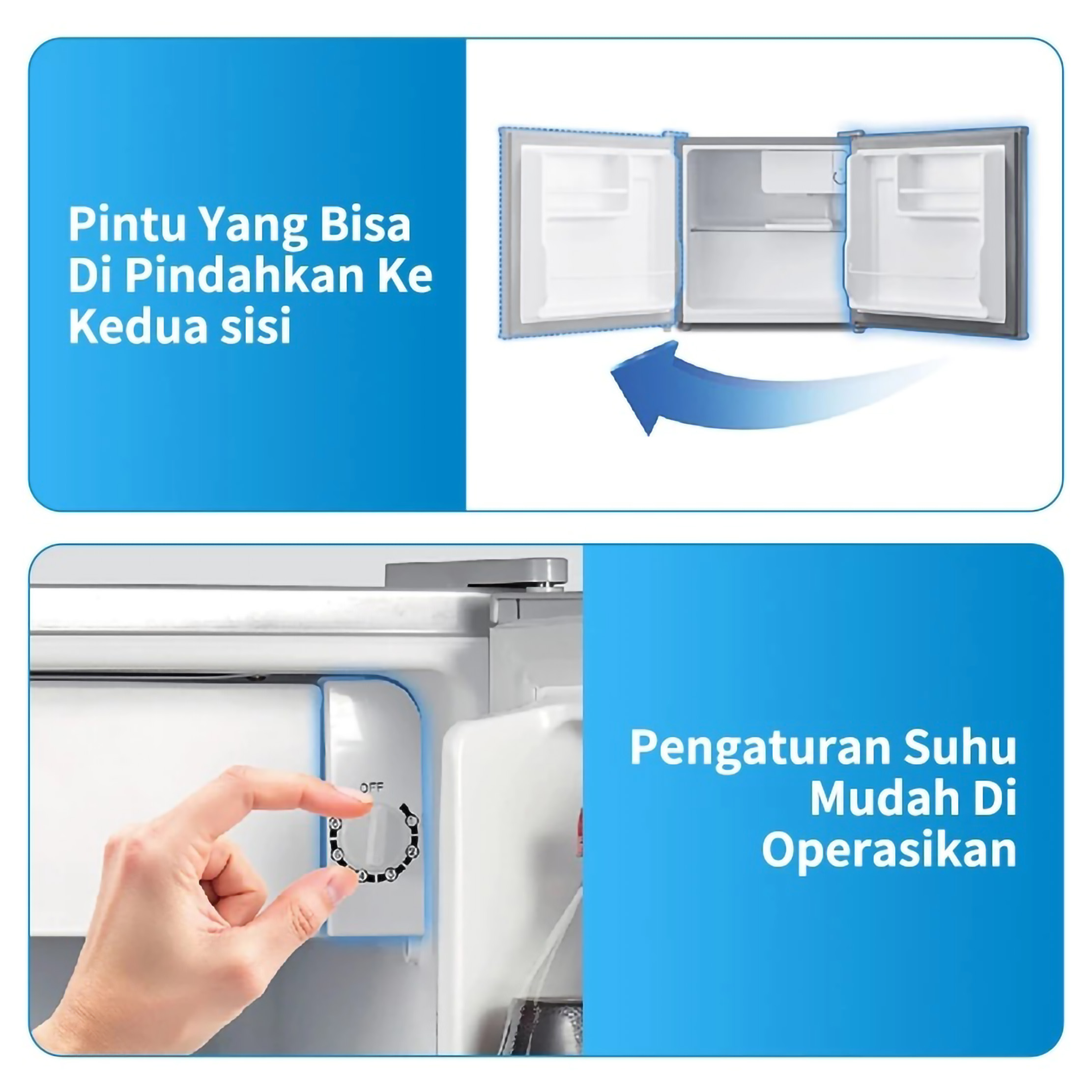 Midea Midea Kulkas Mini Bar Kapasitas 50 L MDRD86FGG50ID