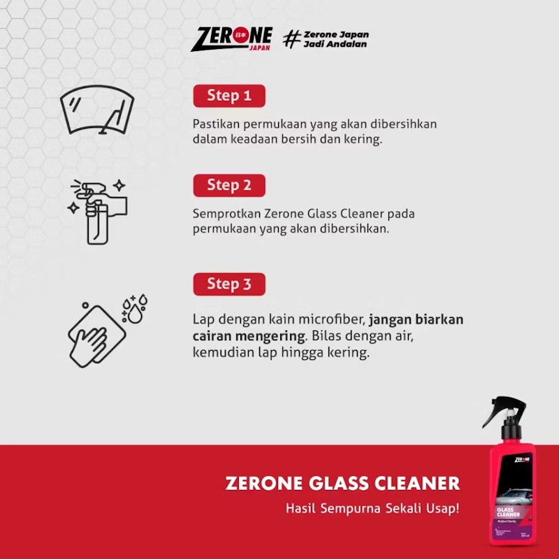 Zerone Japan Glass Cleaner 3