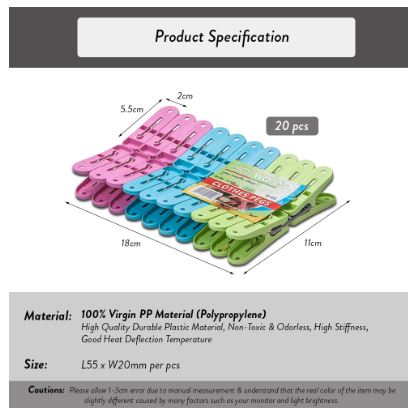 Elianware Multicolor Clothes Pegs