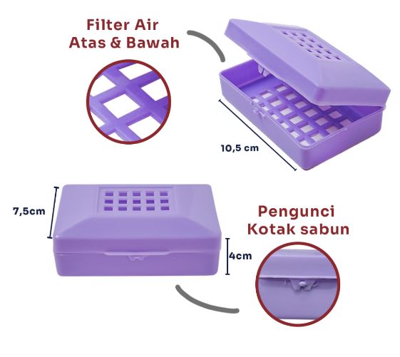 Indokurnia  Kotak Sabun Square Pastel