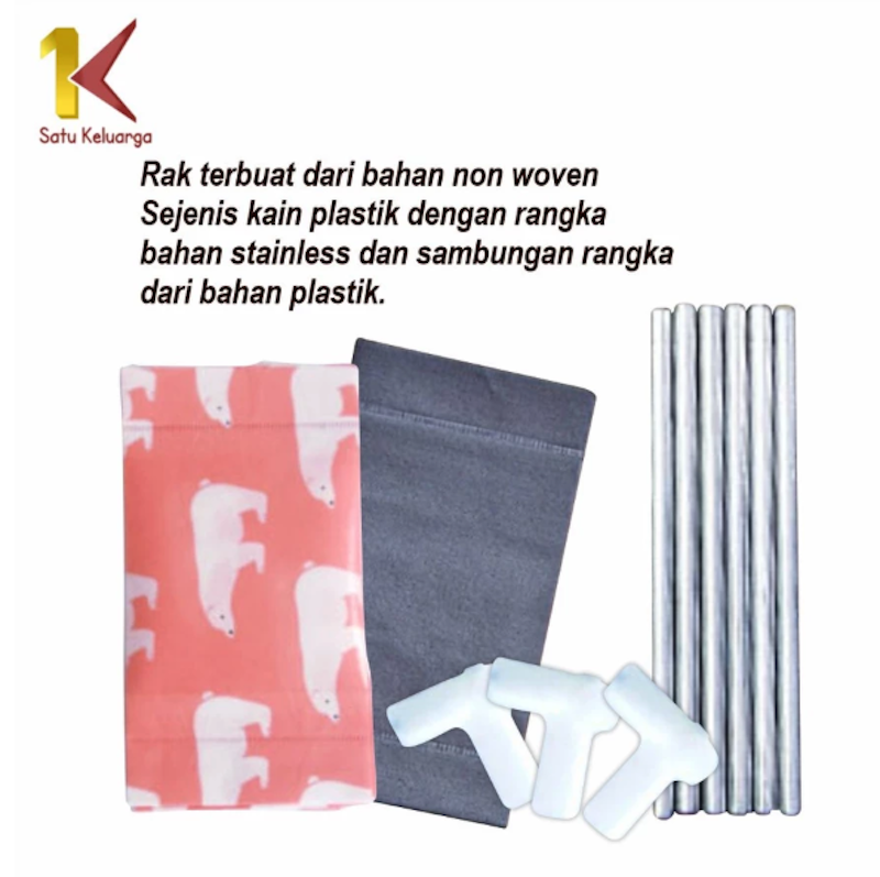 Satu Keluarga Rak Sepatu 3 Susun 5
