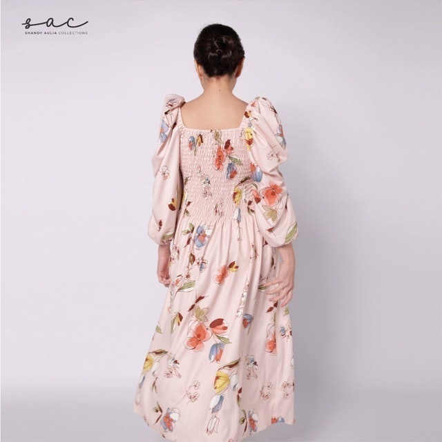 Shandy Aulia Collections Aurora Peach Dress