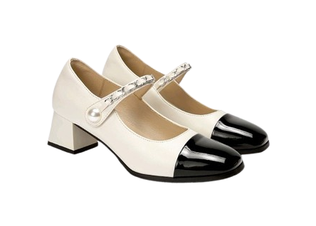 PARIS ZOEY Hine Shoes High Heels with Pearl Ivory  1
