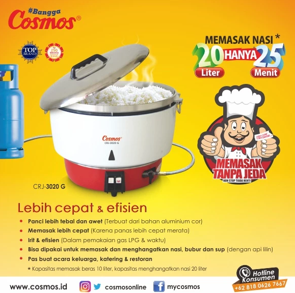 Star Cosmos Cosmos Gas Rice Cooker 20L CRJ-3020G
