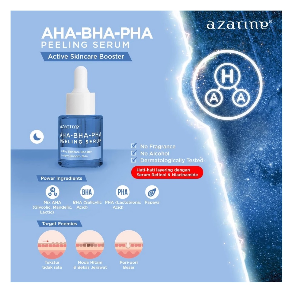 Wahana Kosmetika Indonesia Azarine® AHA-BHA-PHA Peeling Serum