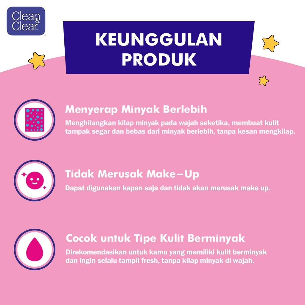 Johnson & Johnson Clean & Clear® Oil Control Film Pink 