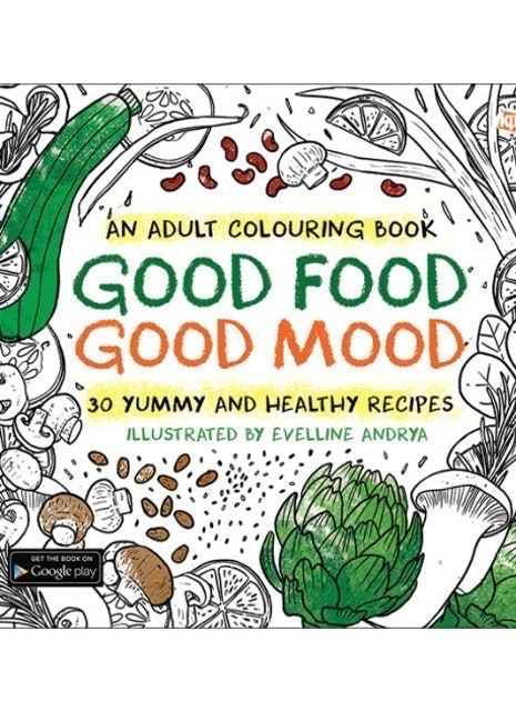 An Adult Colouring Book - Good Food Good Mood 1