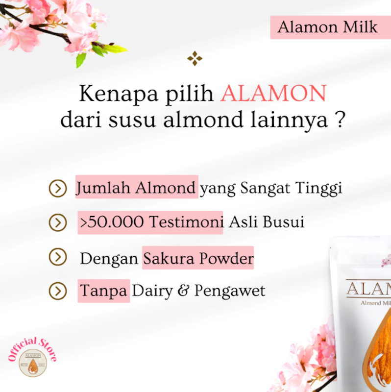 Alamon Almond Milk Powder Original 3