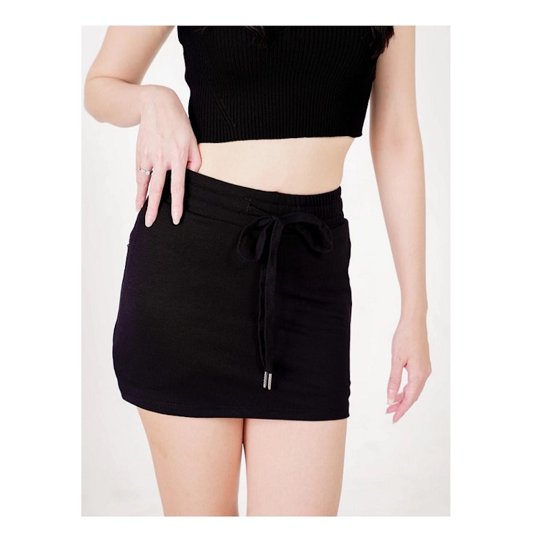 99kOUTLET Rok Mini Polos Casual Drawstring Mid Waist 4