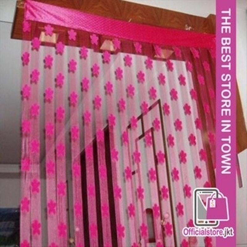Tirai Benang Motif Bunga Sakura 2