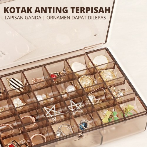 Kotak Penyimpanan Perhiasan Transparan 3